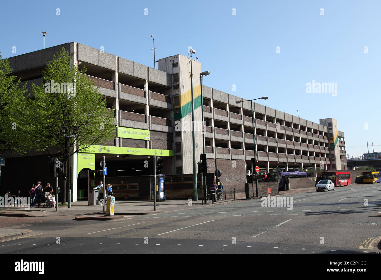 The Broadmarsh bus station and muti-storey car park in Nottingham, England, U.K. Stock Photo