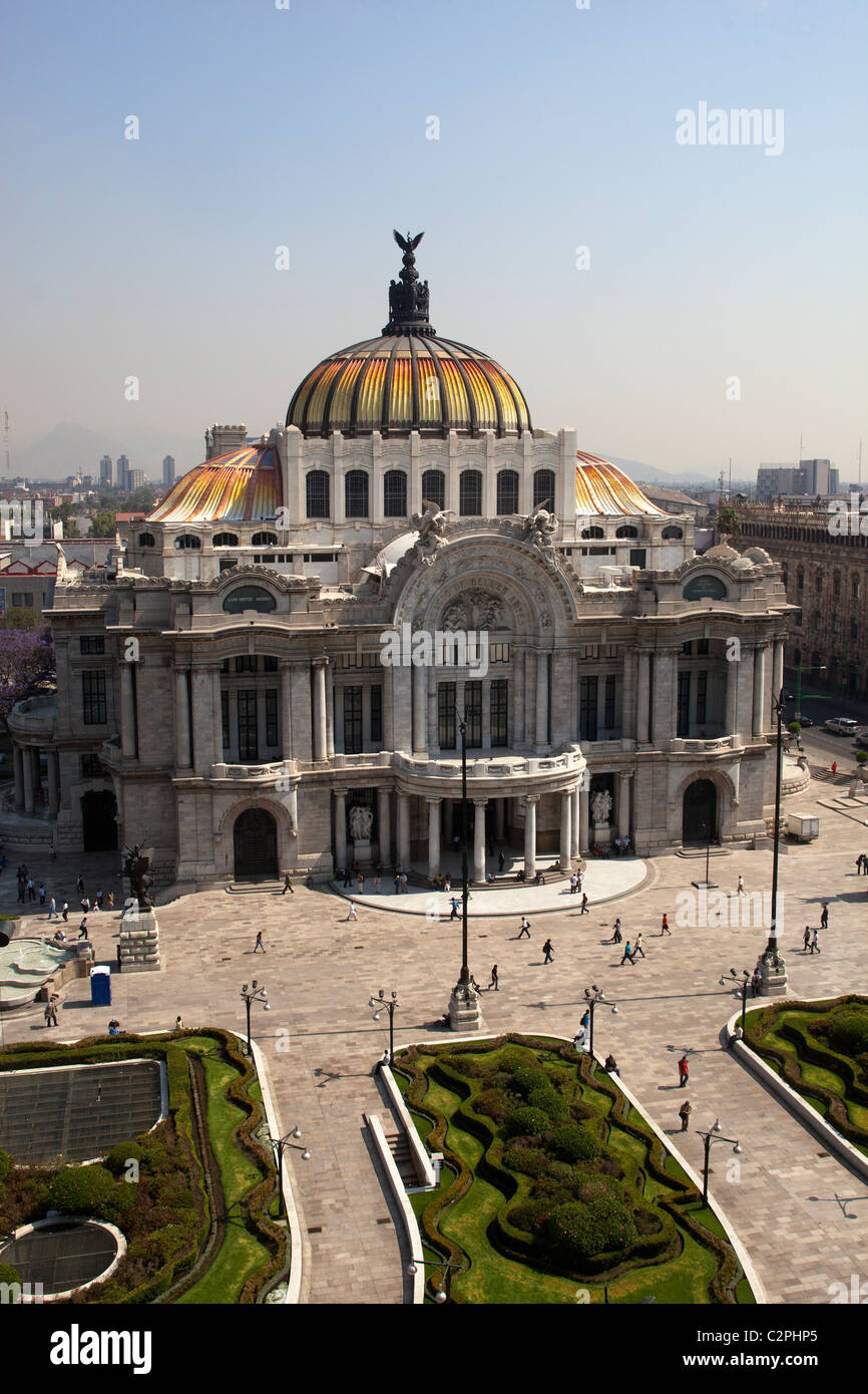 The Palacio de Bellas Artes (Palace of Fine Arts) Mexico City Stock Photo