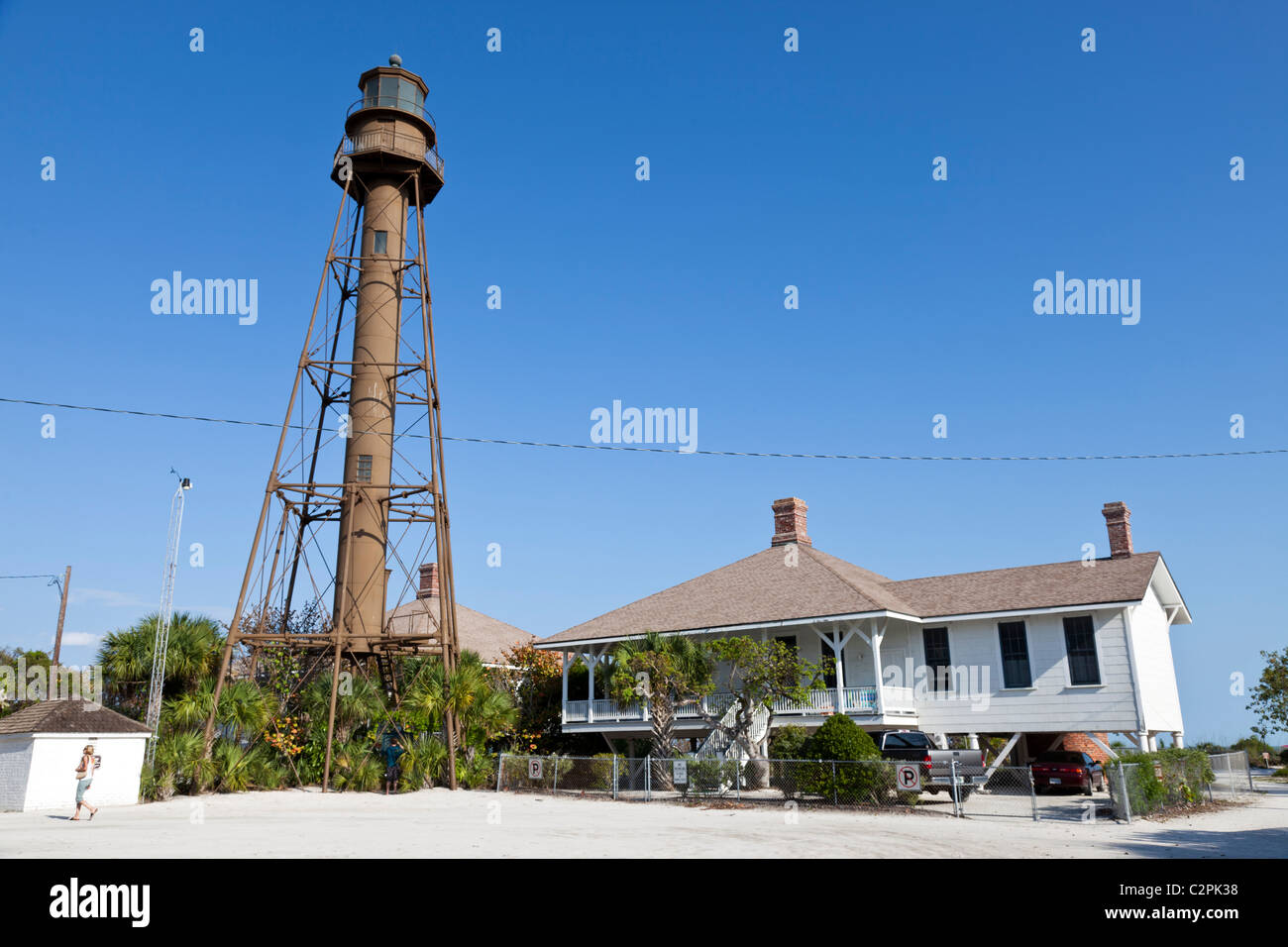 Lighthouse, Sanibel Island, Florida, USA Stock Photo