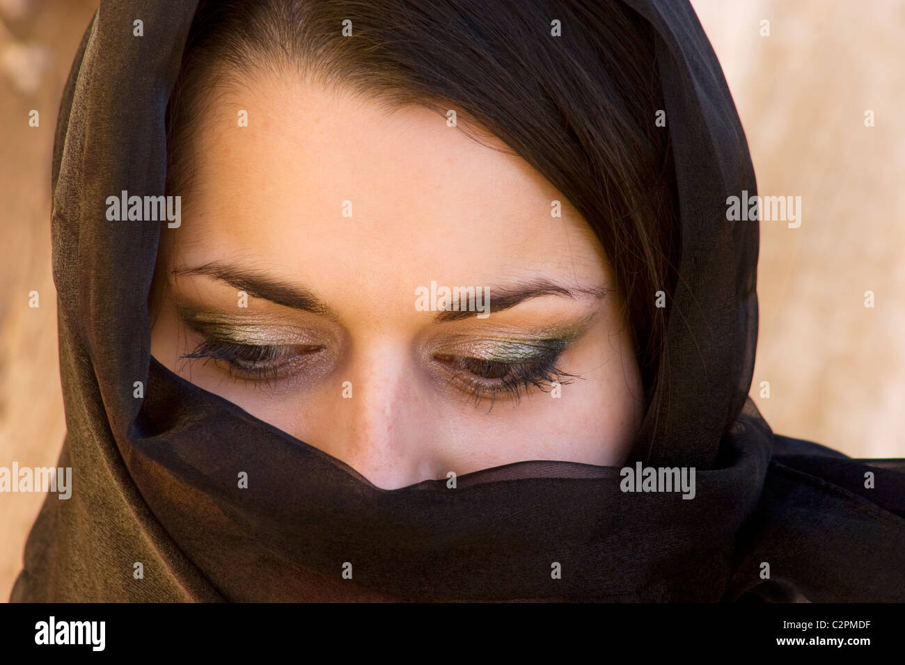 exotic woman in veil Stock Photo - Alamy
