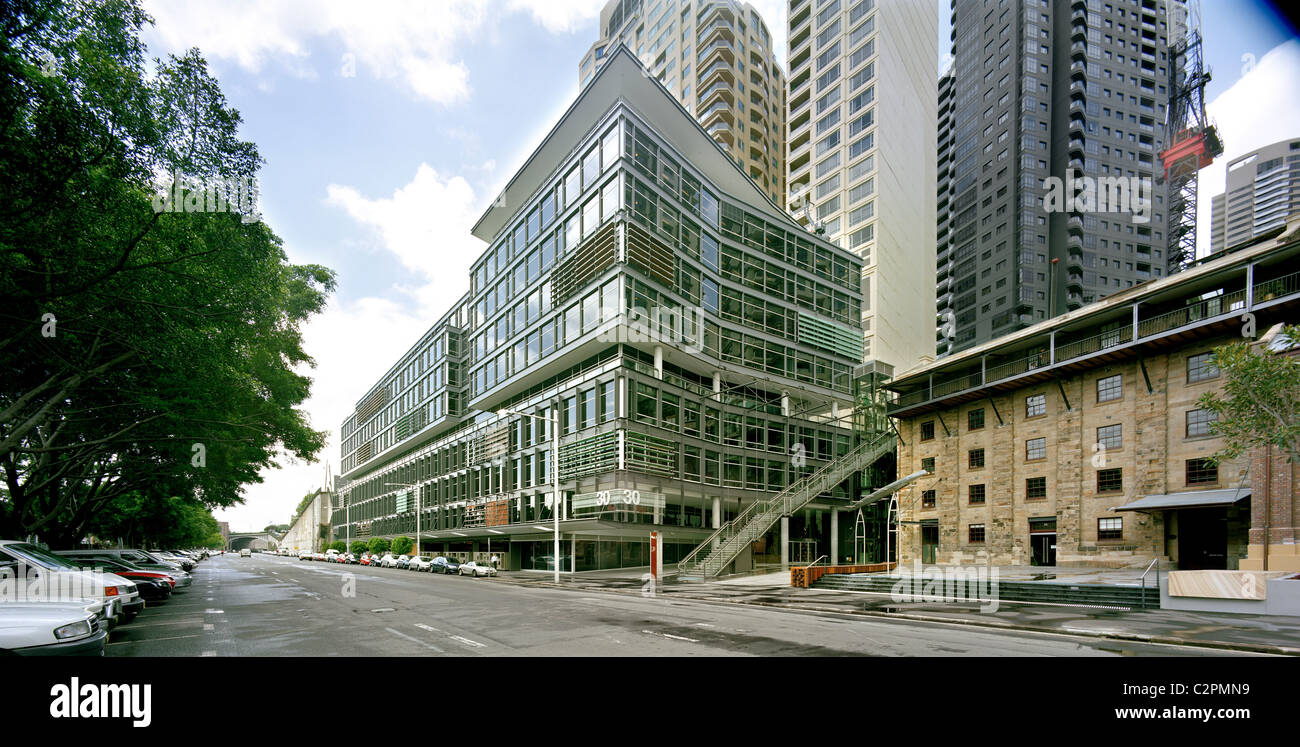 30 The Bond, 30 Hickson Road, Millers Point, Sydney Australia. First office building in Australia to achieve a five star Stock Photo