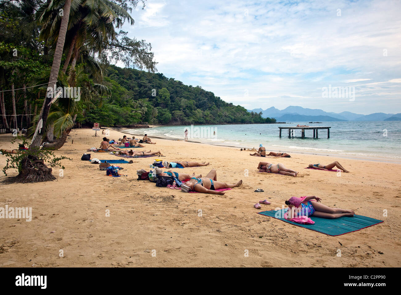 Koh Chang or Ko Chang Island;Thailand Trat Province,Asia;sunbathing on