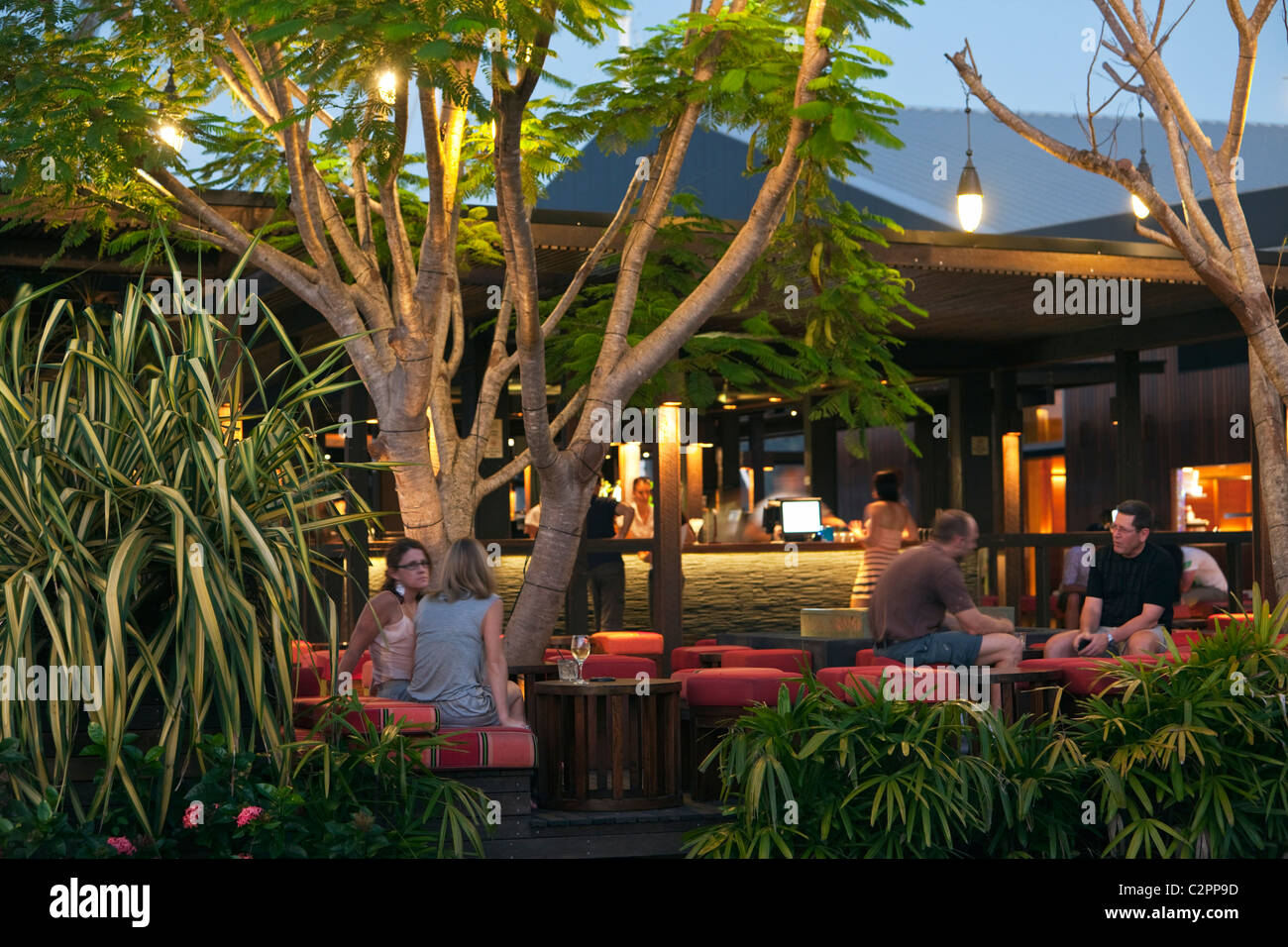 Salt House Restaurant and Bar at Marina Point. Cairns, Queensland, Australia Stock Photo
