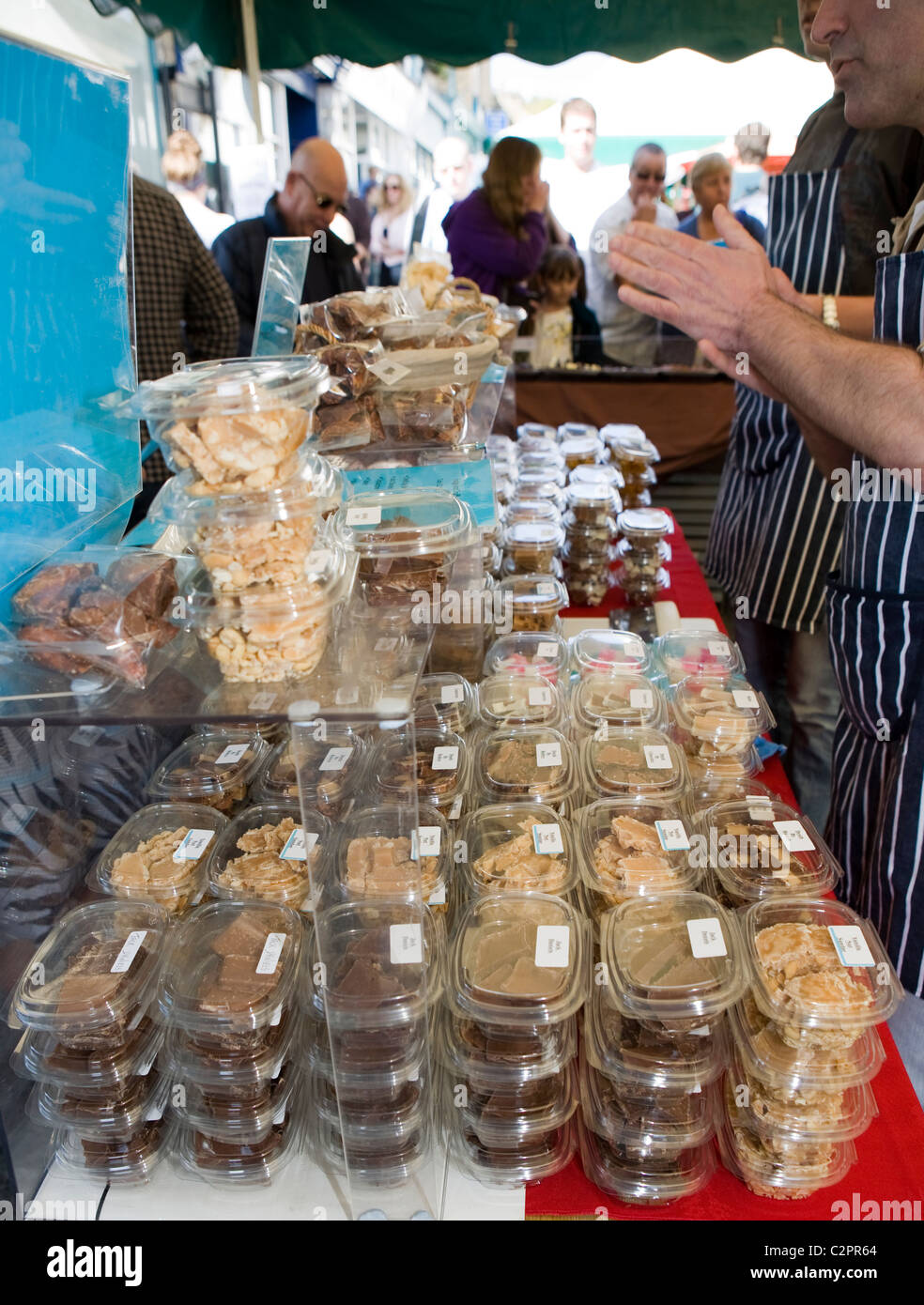 People and Tourists visiting the Ramsbottom Chocolate Festival, April