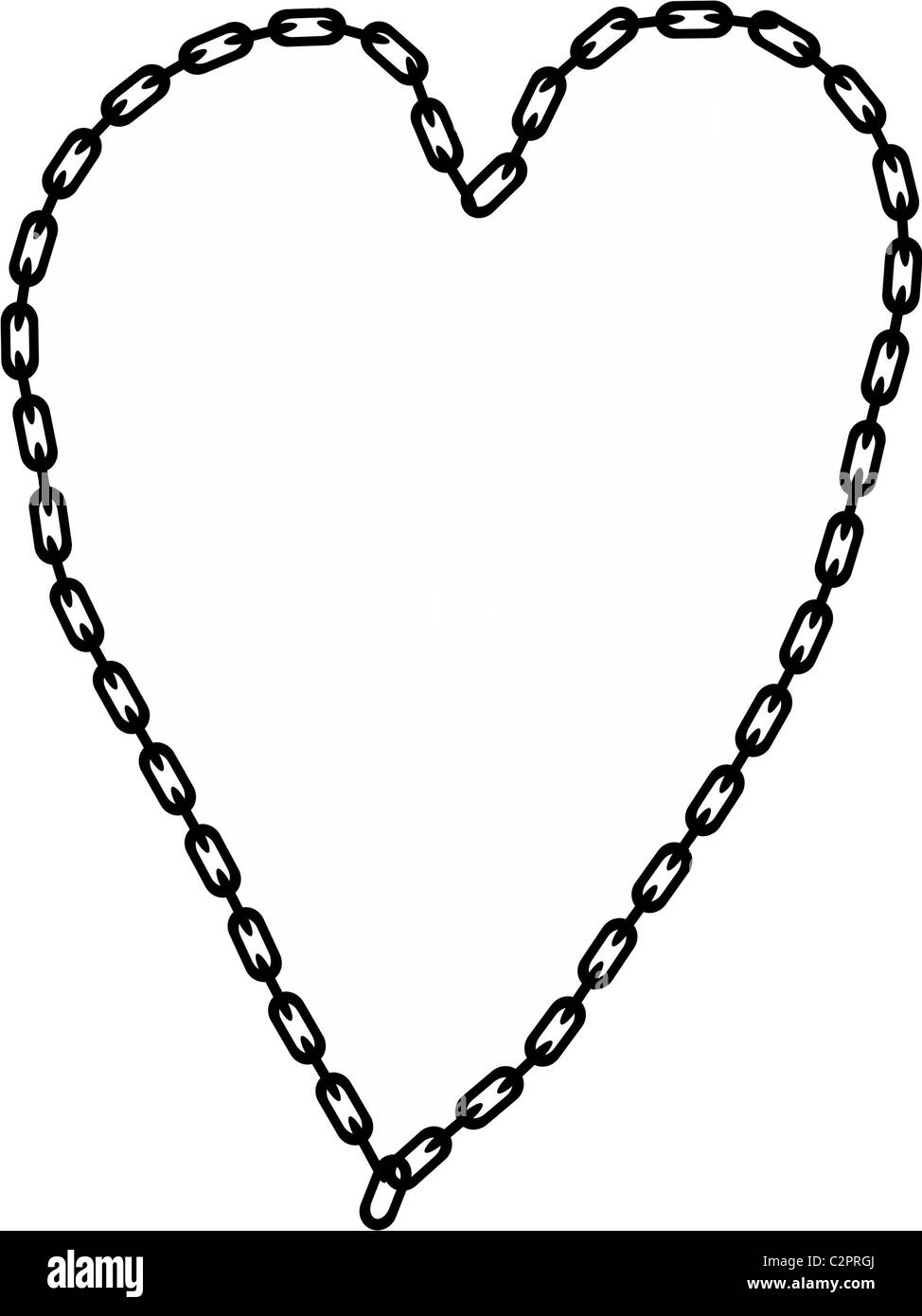 Chains in hart shape (chains of love Stock Photo Alamy
