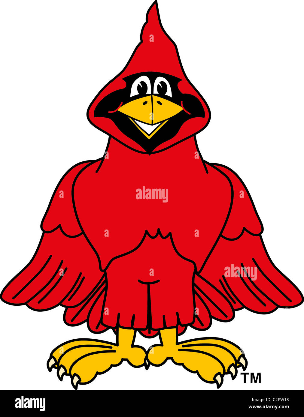 Cartoon Cardinal School Mascot Clip Art Stock Photo - Alamy
