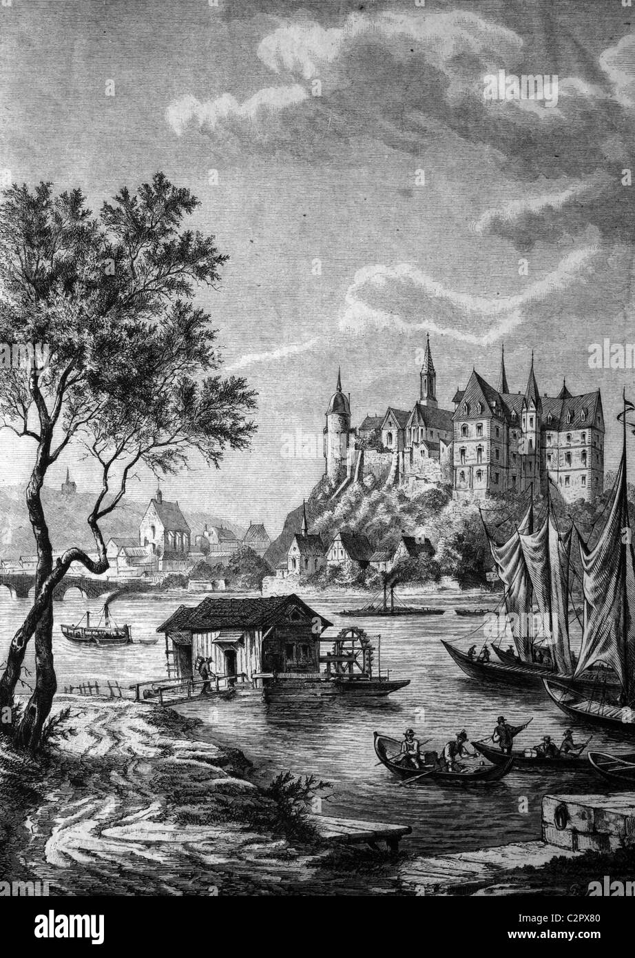 Elbe River Castle Black And White Stock Photos & Images - Alamy
