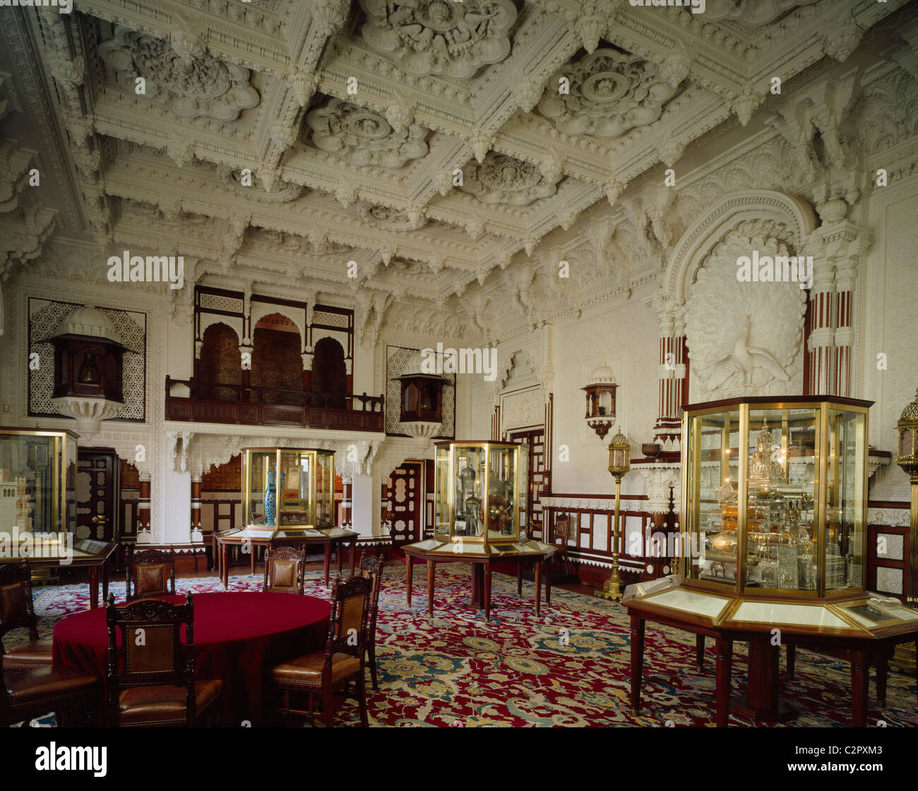 Osborne House. View of the Durbar Room looking towards the gallery