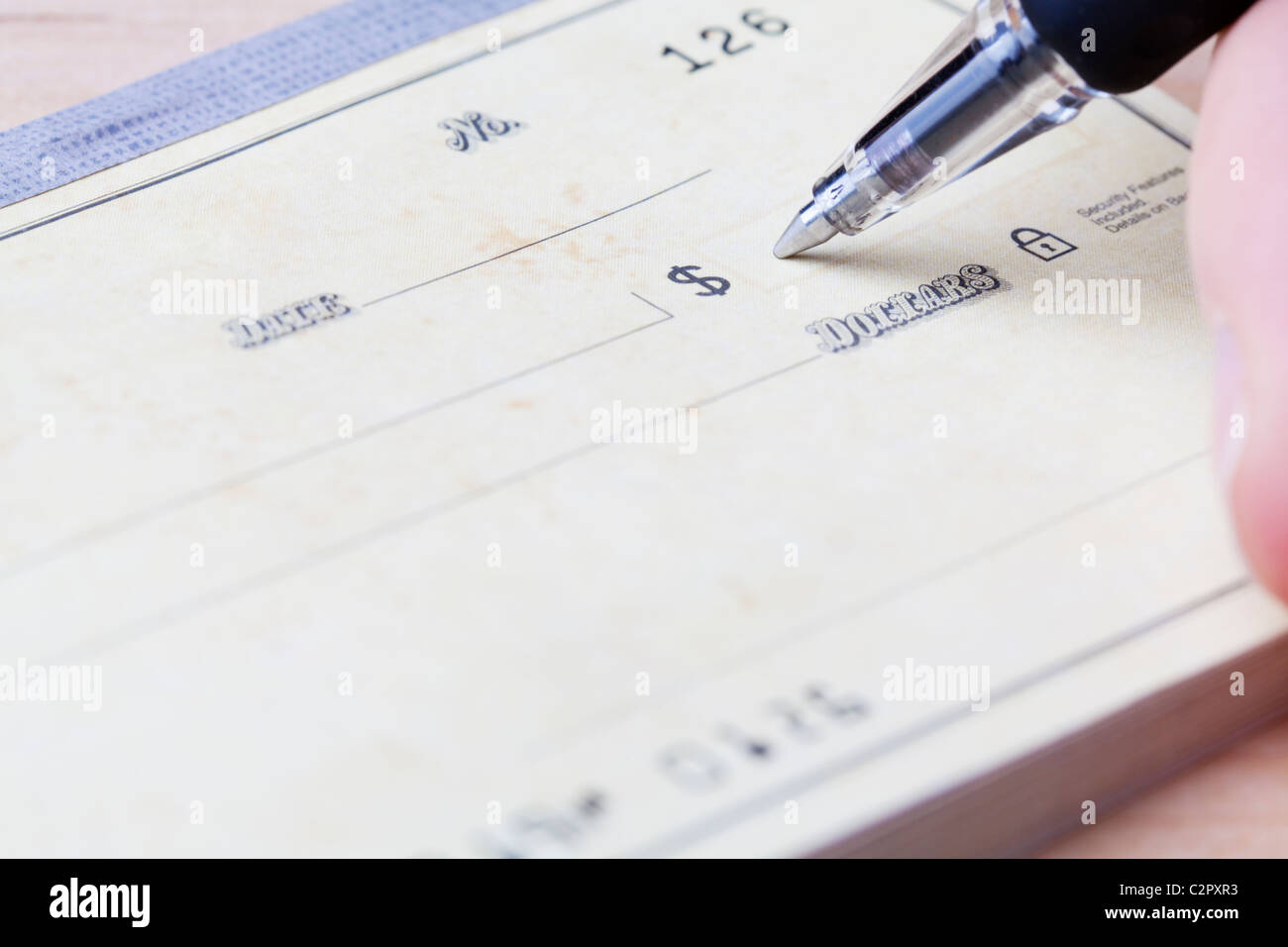 Dollar security check hi-res stock photography and images - Alamy