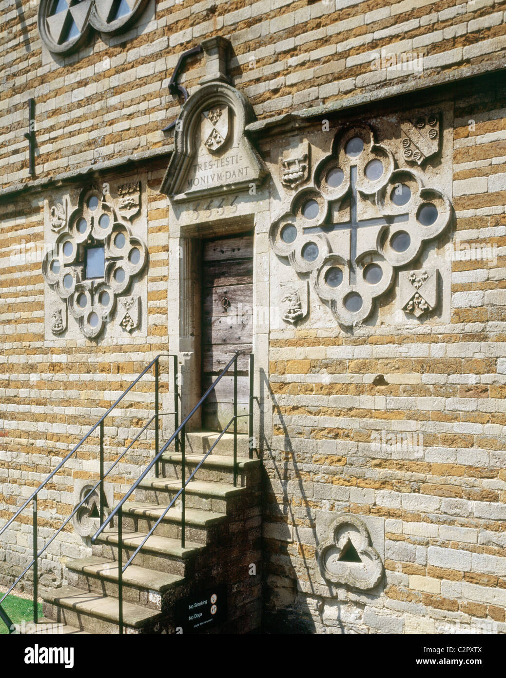 Rushton Triangular Lodge. View of the entrance. 1597 Stock Photo