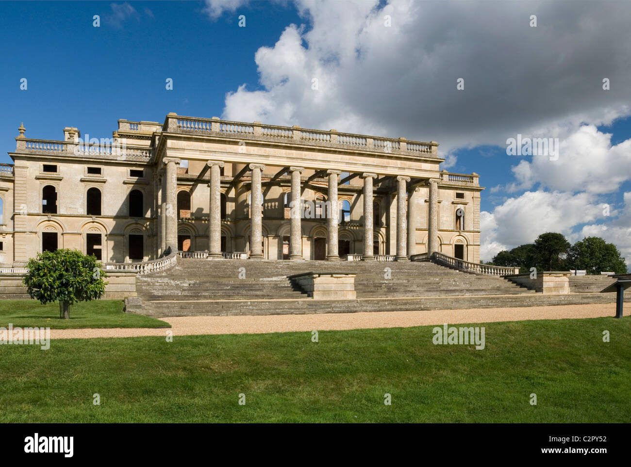 Witley Court. The south portico. 1805 Stock Photo