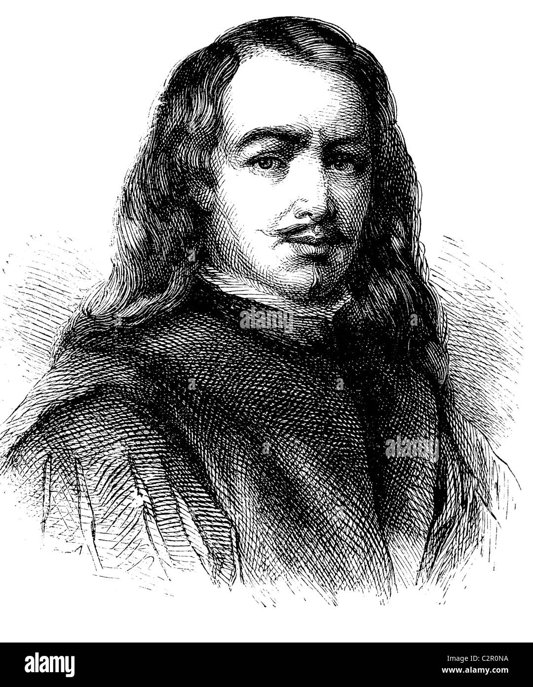 Bartolomé Esteban Murillo (1618-1682), Spanish painter, historical illustration, circa 1886 Stock Photo
