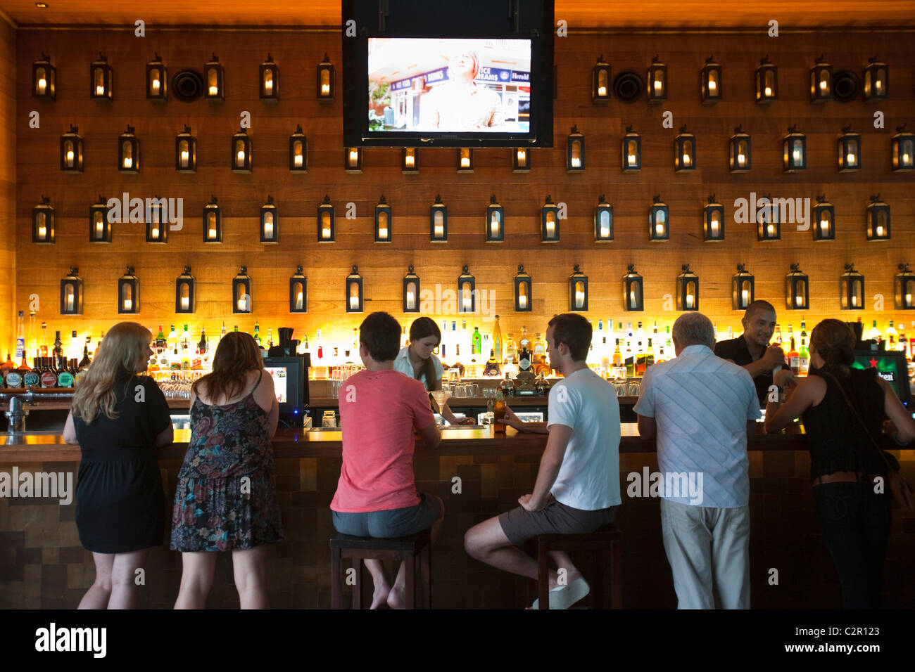 Salt House Bar. Marina Point, Cairns, Queensland, Australia Stock Photo