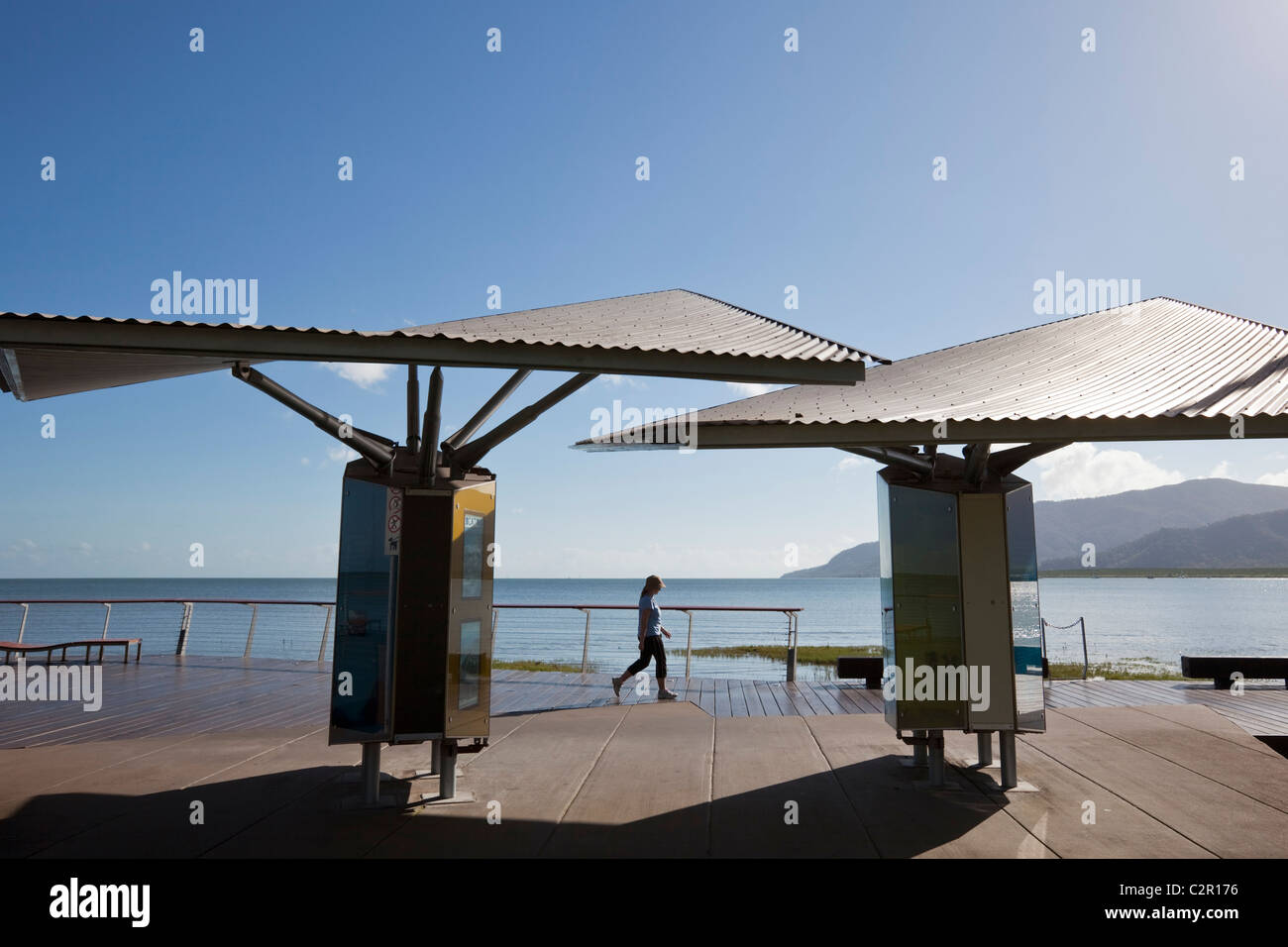 The Esplanade boardwalk. Cairns, Queensland, Australia Stock Photo