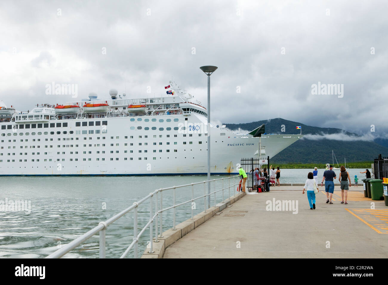 Cruise liner entering Trinity Inlet. Cairns, Queensland, Australia Stock Photo