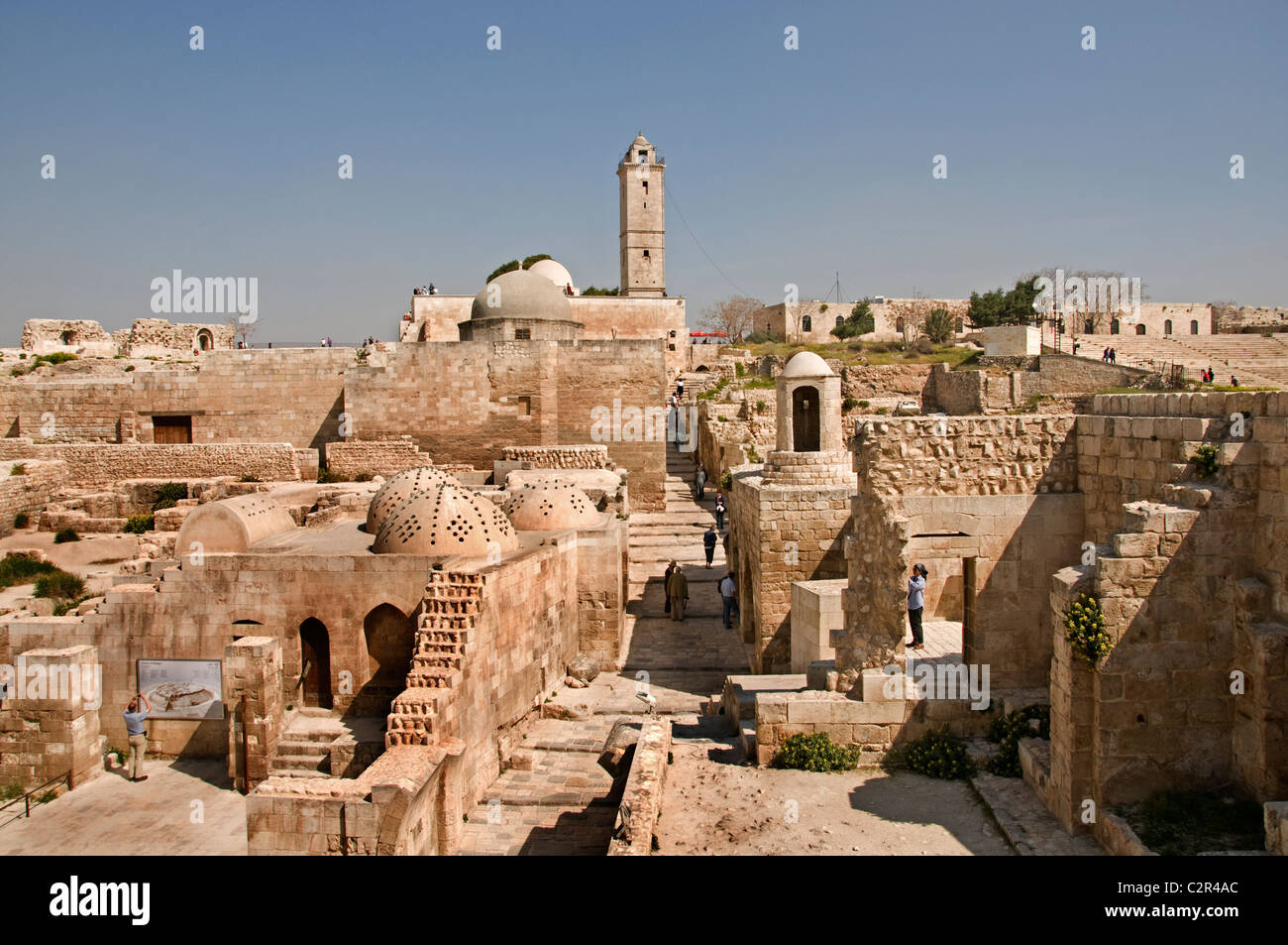 Syria The Citadel of Aleppo large medieval fortified palace one of the ...