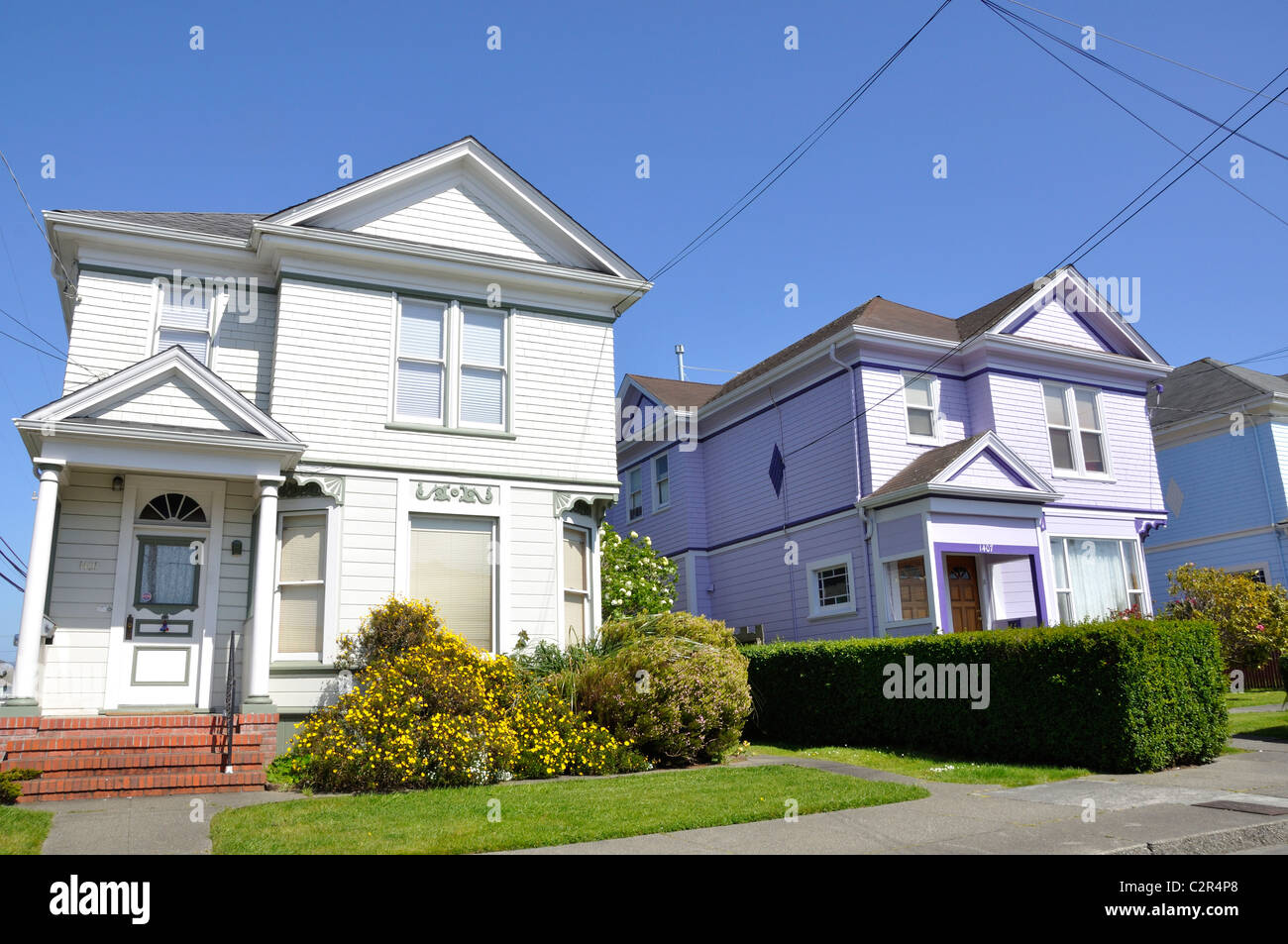Victorian houses, Eureka, California, USA Stock Photo Alamy