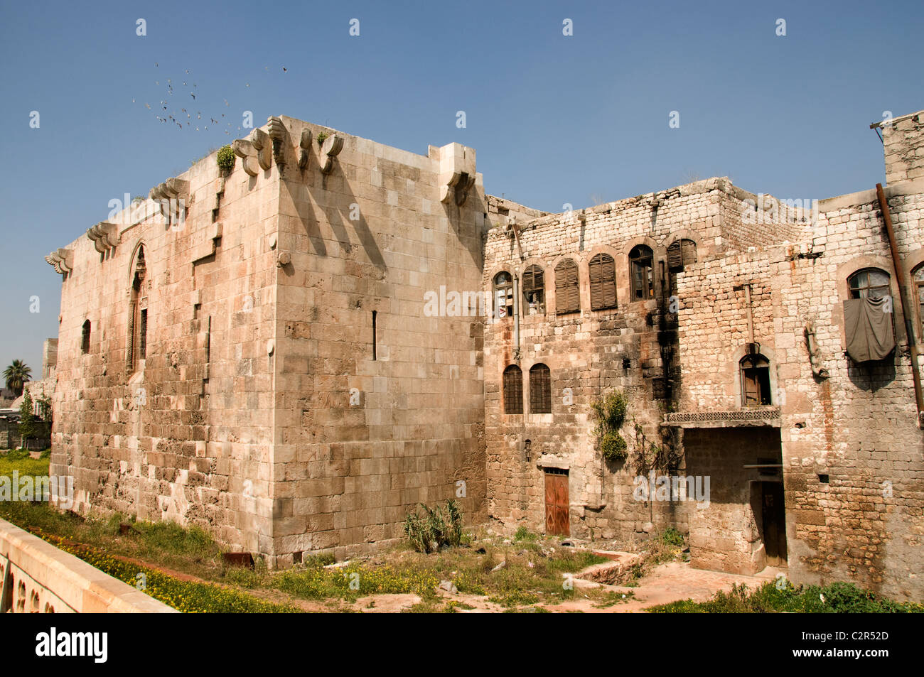 Old Town Wall Aleppo  City Syria Syrian Middle East Stock Photo