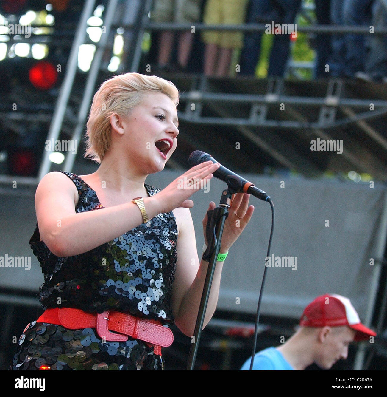 Alphabeat Singer Stine Bramsen Alphabeat performs at the Bevrijdings Festival at the ...