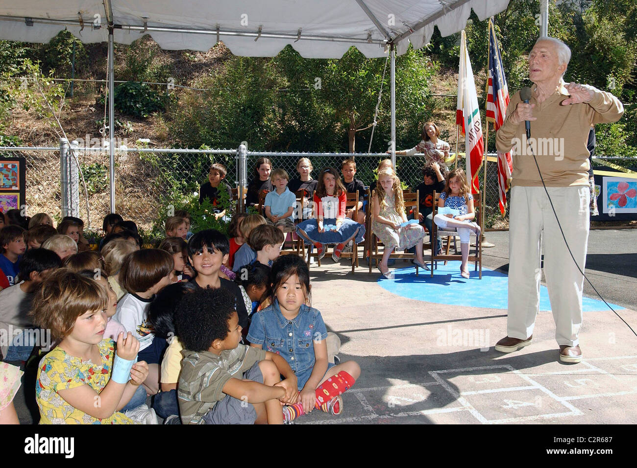 Kirk Douglas Kindergarten playground dedication ceremony at Ivanhoe