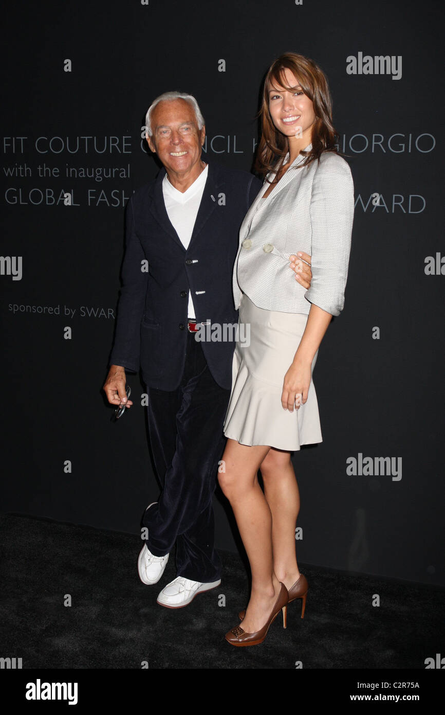 Georgio Armani and Sarah Larson Giorgio Armani receives the Couture ...