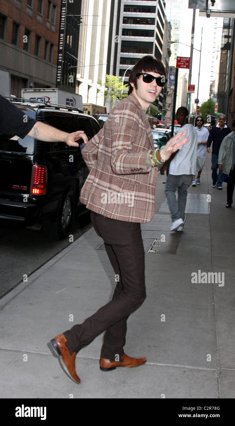 Ryan Ross of Panic at the Disco arrives at his hotel New York City, USA