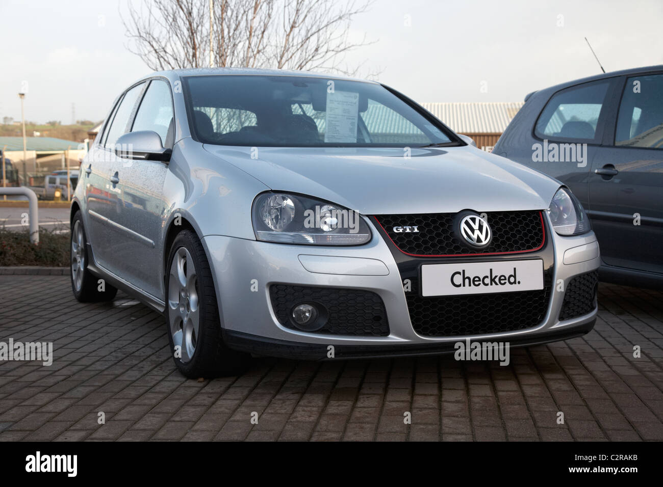 used golf gti approved checked volkswagen used cars on a used car lot in the uk Stock Photo