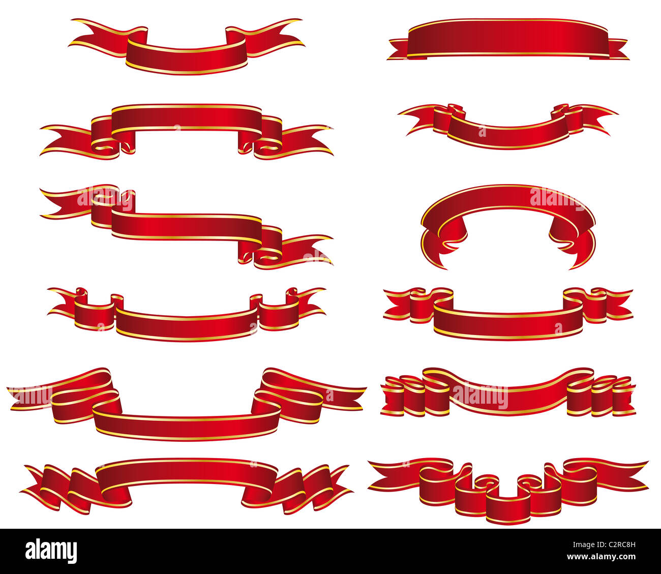 Set of different vector ribbons for design use Stock Photo Alamy