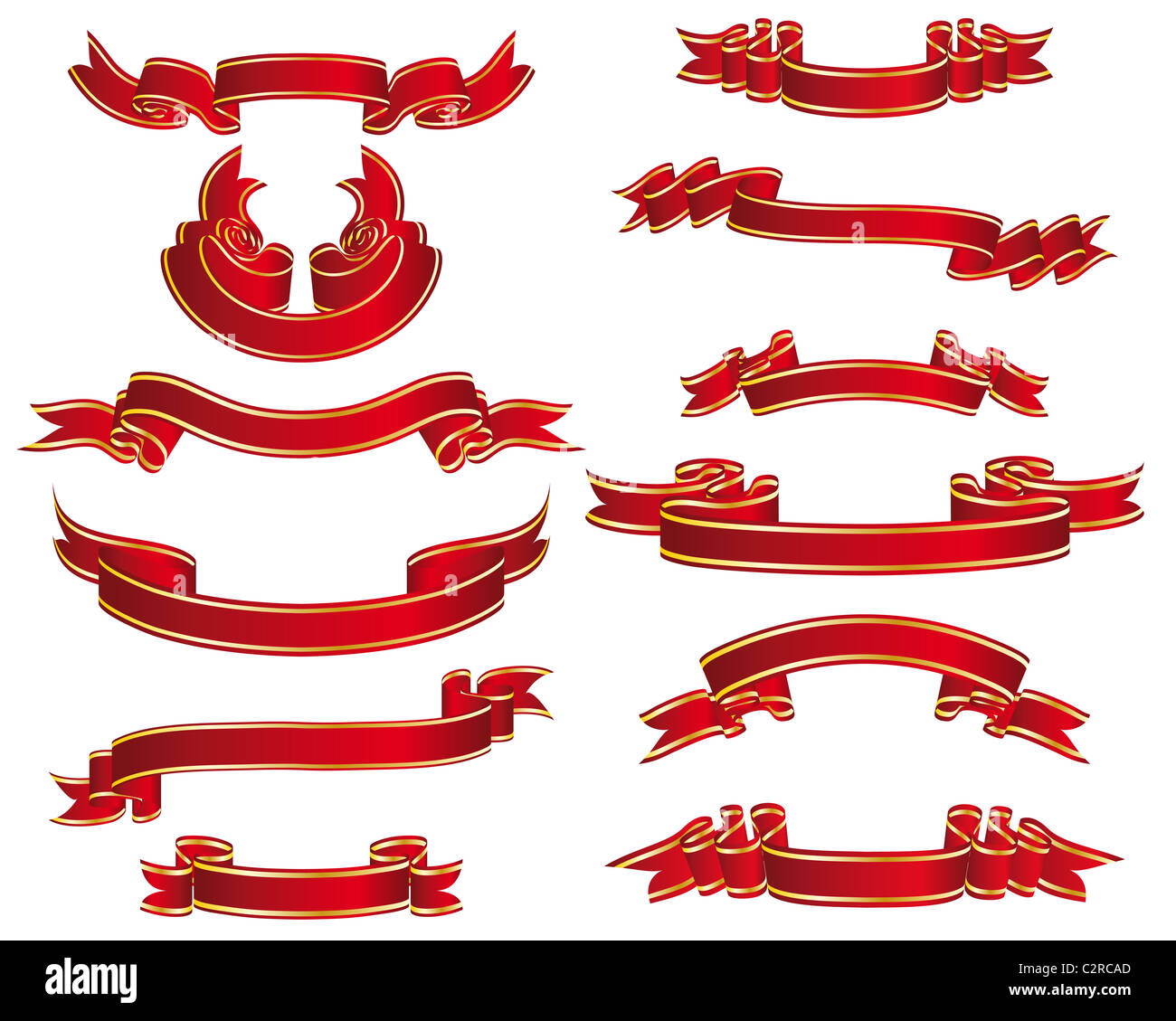 Set of different vector ribbons for design use Stock Photo Alamy