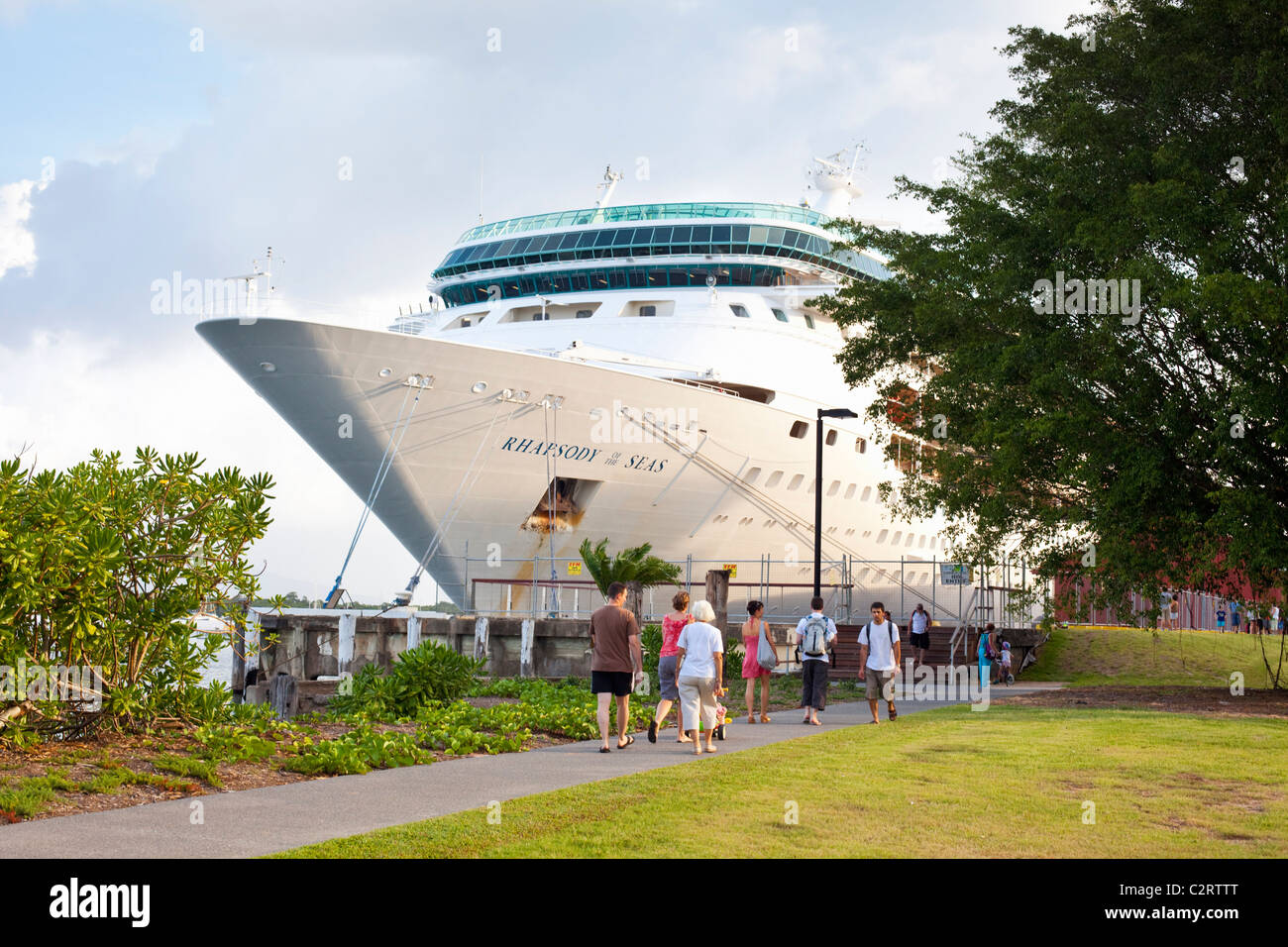 Cruise ship anchored at Trinity Wharf. Cairns, Queensland, Australia Stock Photo Alamy