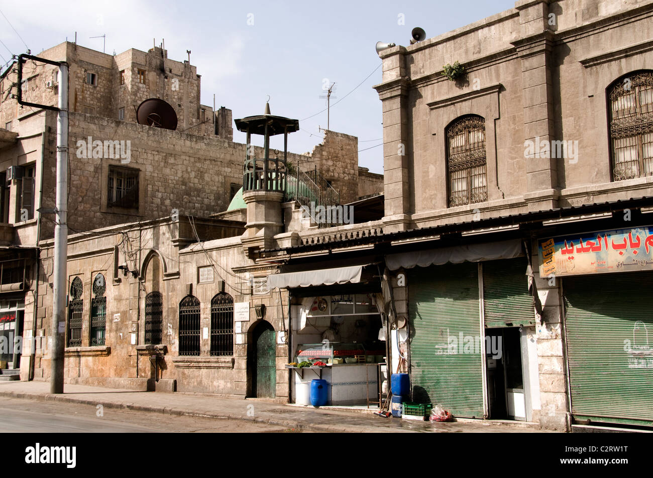 Aleppo Bazaar Souk, Souq market,  Town City, Syria Syrian, Middle East, Stock Photo