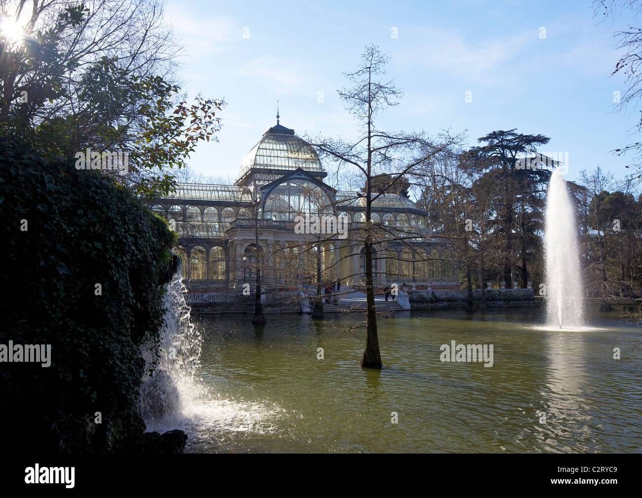 Exterior of the Palacio de Cristal, Crystal Palace, Parque del Retiro, Retiro Park, Madrid, Spain, Europe, EU Stock Photo