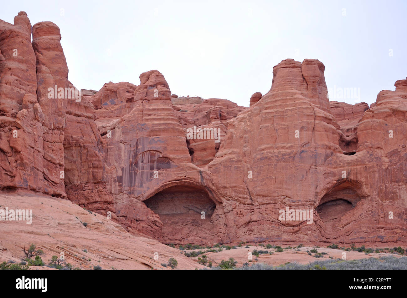 Arch being formed, Arches National Park, Utah, USA Stock Photo