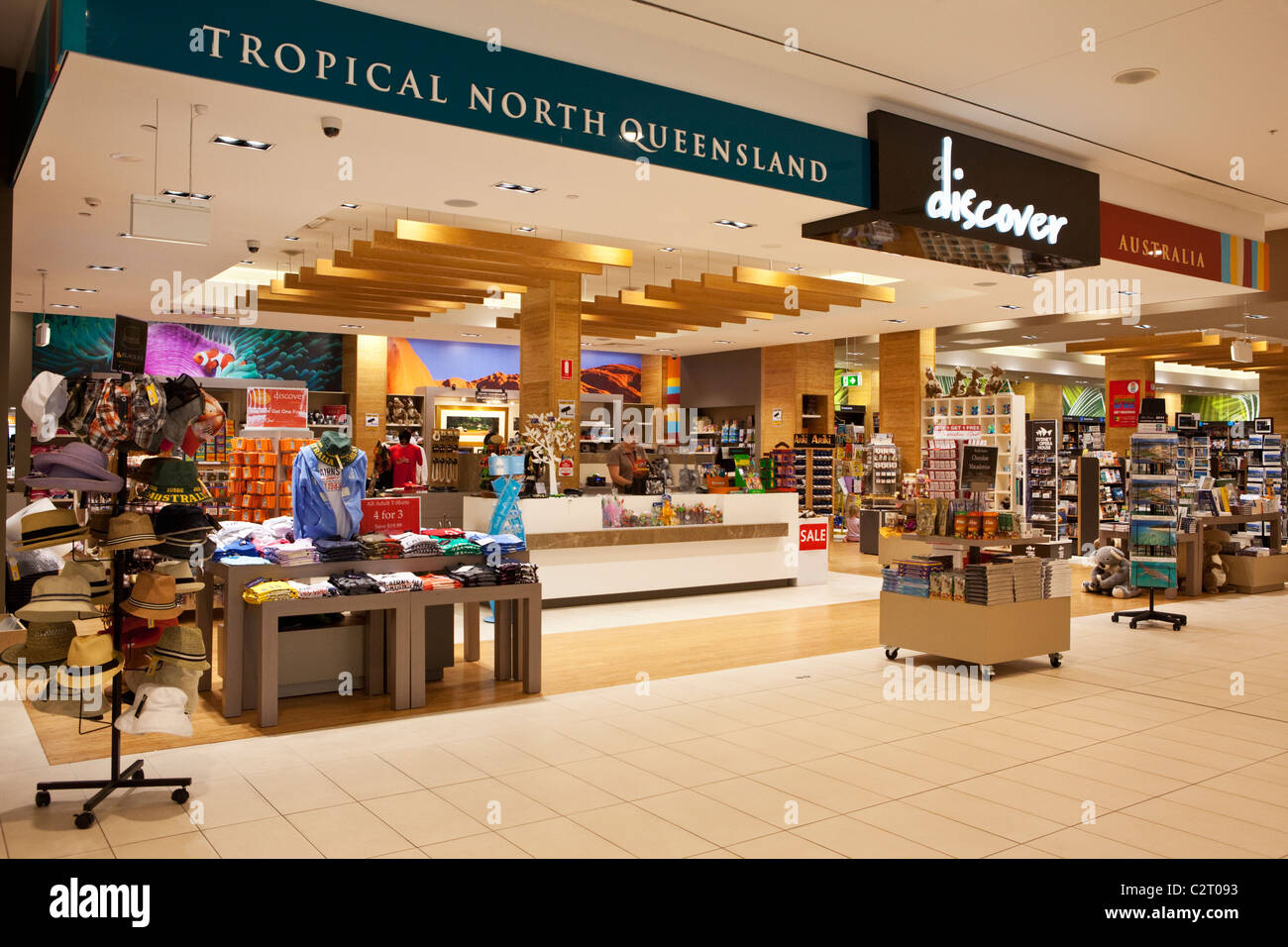 Gift store at Cairns Domestic Airport, Cairns, Queensland, Australia Stock Photo