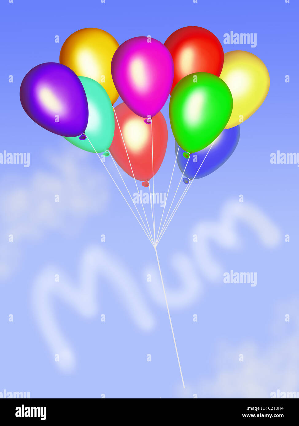 Bunch helium balloons floating in sky hi-res stock photography and images -  Alamy, image size:974x1390