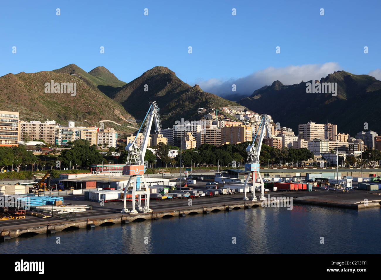 The port of Santa Cruz de Tenerife, Canary Islands Spain. Photo taken at 13th of March 2011 Stock Photo