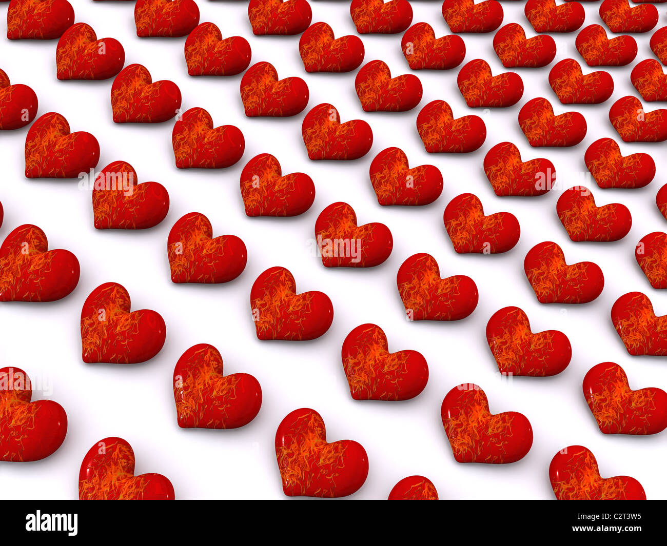 Red hearts row hi-res stock photography and images - Alamy, Red Hearts
