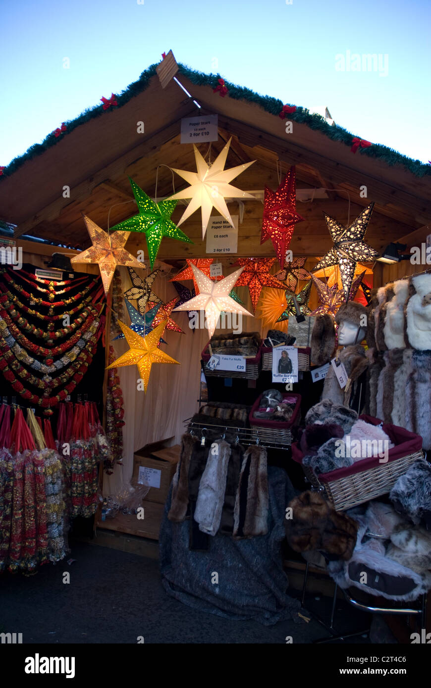The stalls at the Bath Christmas Market 2010 Stock Photo Alamy