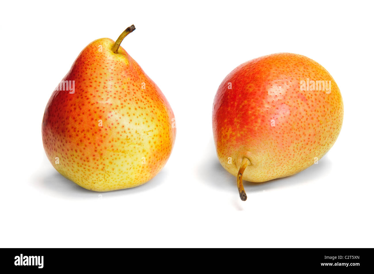 Two pear isolated over white Stock Photo