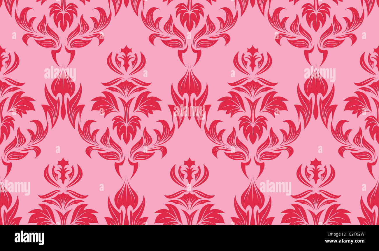 seamless damask background Stock Photo - Alamy