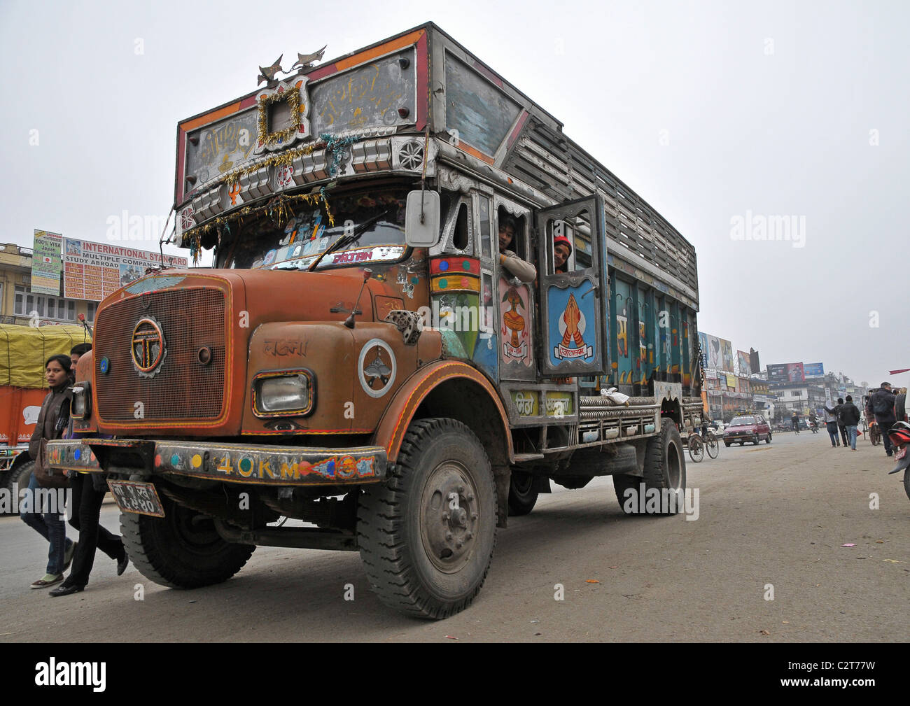 Nepal lorry hires stock photography and images Alamy