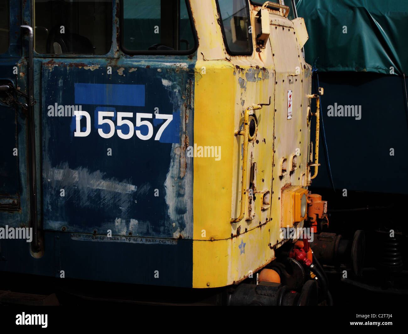 Detail of Class 31 Diesel Engine at the Mid Norfolk Railway Stock Photo