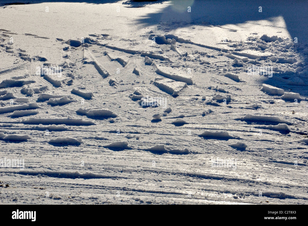 Snow tracks Stock Photo Alamy