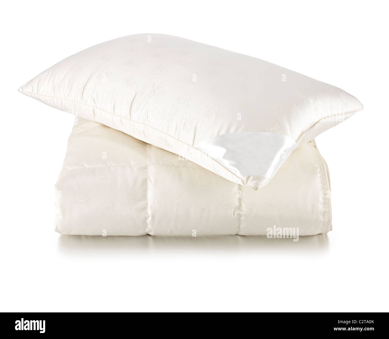 luxury pillow on luxury duvet Stock Photo