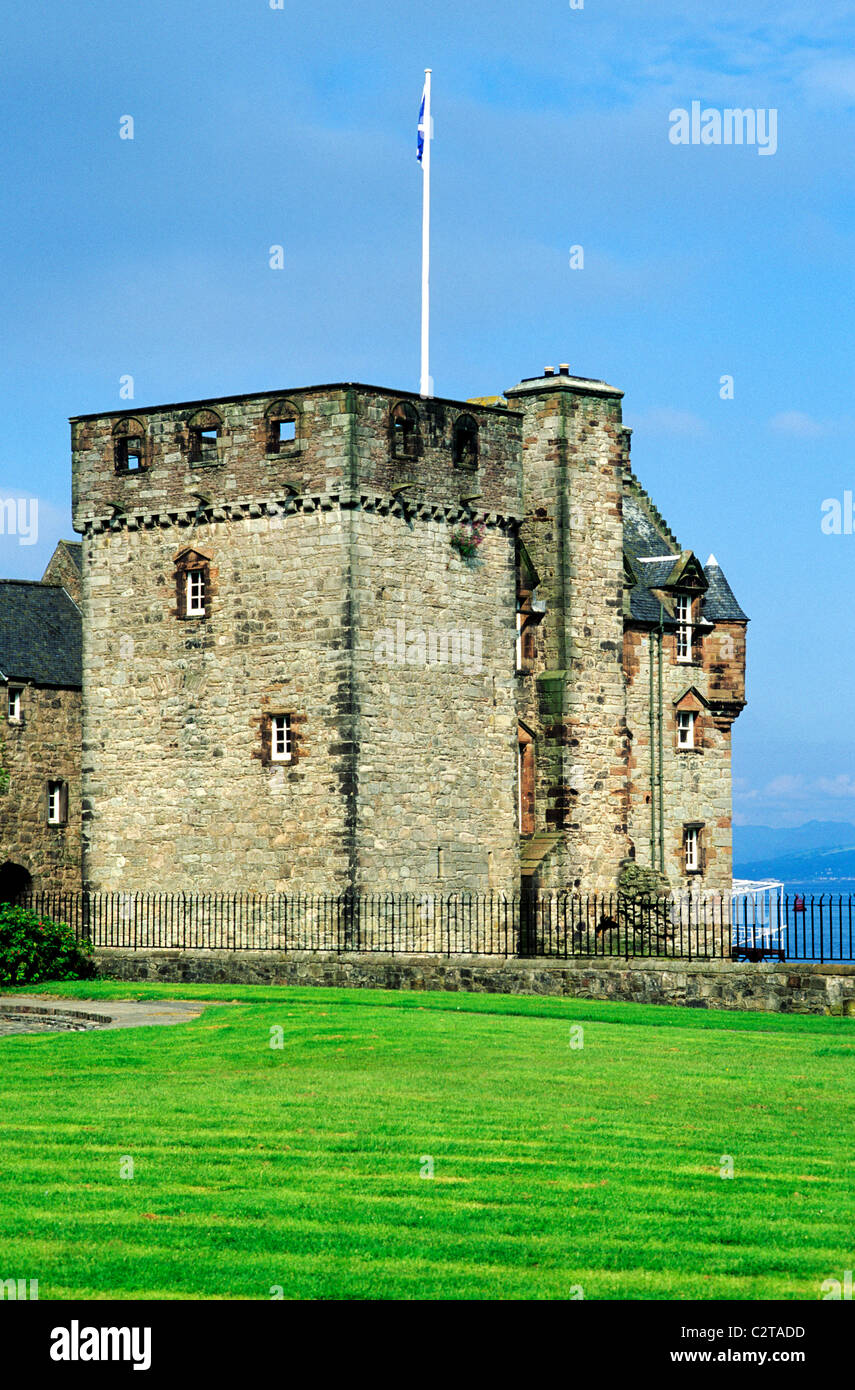 Port Glasgow, Newark Castle, Scotland Scottish castles Clyde Estuary Strathclyde UK Stock Photo