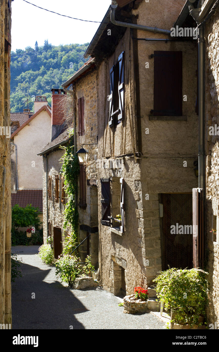 A quaint corner of Cajarc in the Lot Valley, Lot, Quercy, France ...