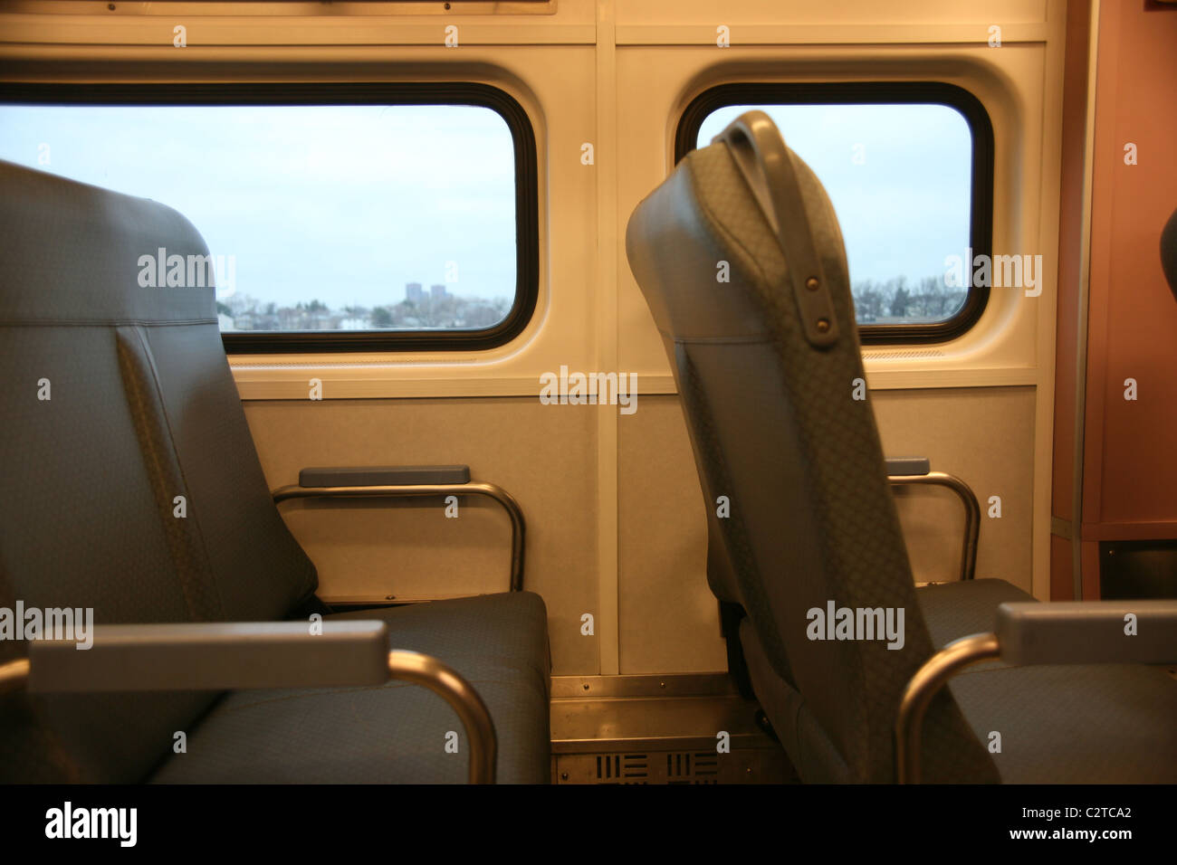 Train from Newark Liberty Airport to Penn Station in New York City Stock Photo Alamy
