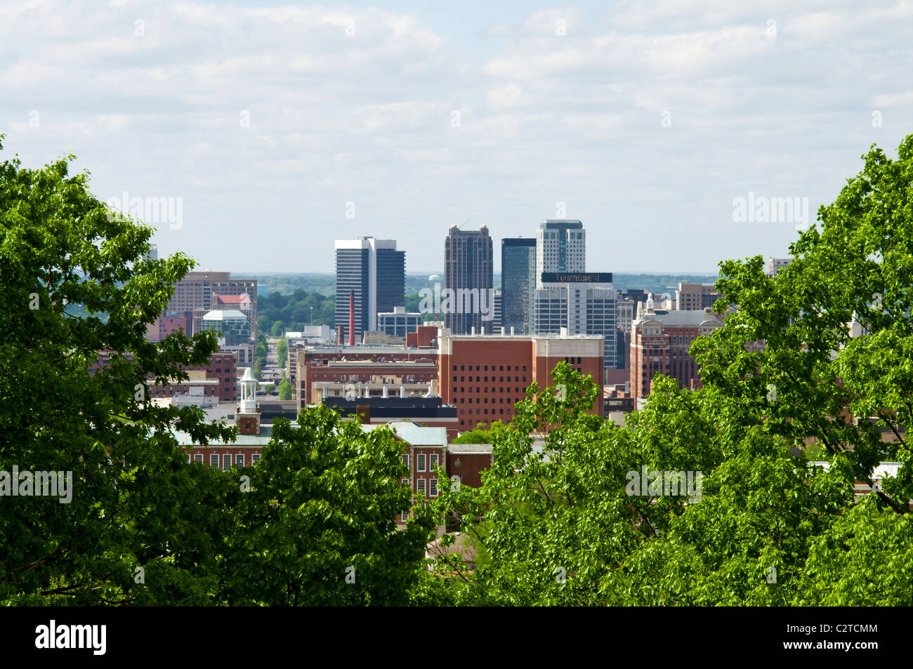 Alabama birmingham downtown city skyline hires stock photography and