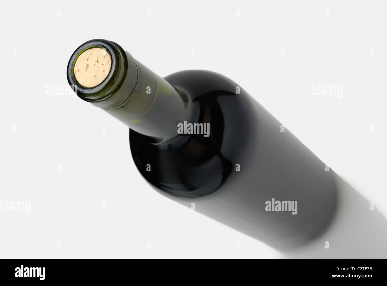 single wine bottle with cork Stock Photo - Alamy