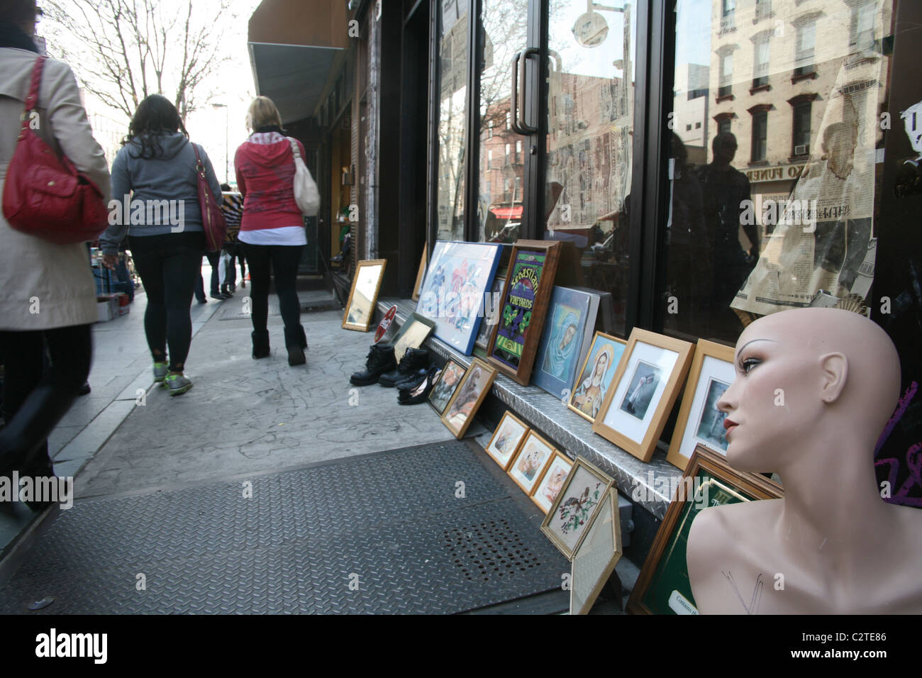 Street scene in Williamsburg, Brooklyn. Stock Photo